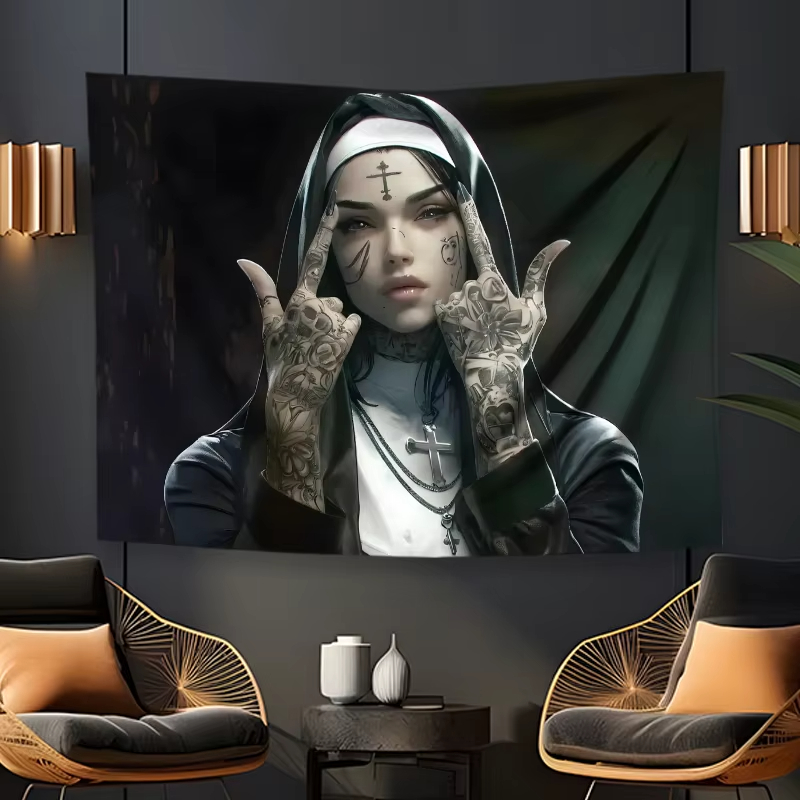 Home Improvement Quotes - VIKAMA tatuaggio scuro suora arazzo gesto