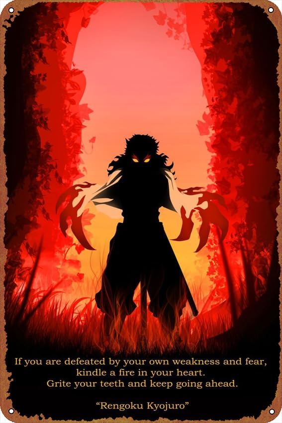 Home Improvement Quotes - Poster di Rengoku Kyojuro per l'auto-miglioramento,