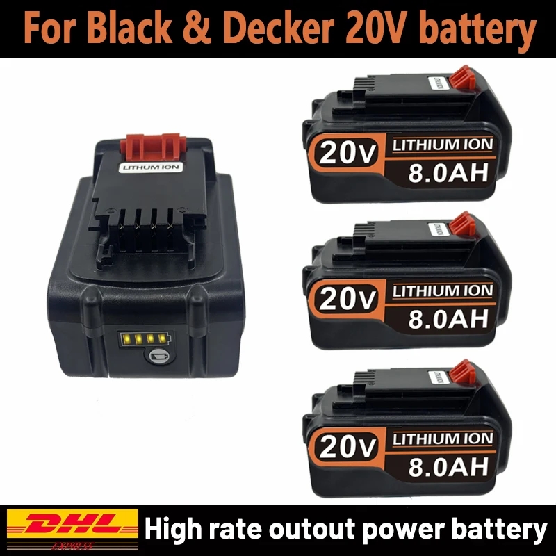 Black+Decker Tool 20V Max - Batteria di ricambio 18V 3.0Ah 4.0Ah